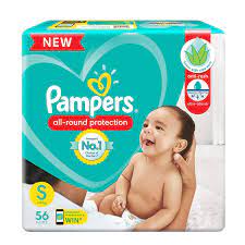 PAMPERS BABY DRY PANTS SMALL 56n              